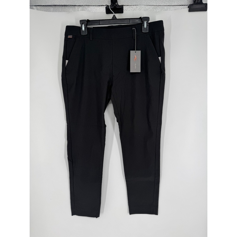 KJUS Ikala Pants Womens XL 42 Black Slim Fit Straight Leg Golf 7/8 Treggings